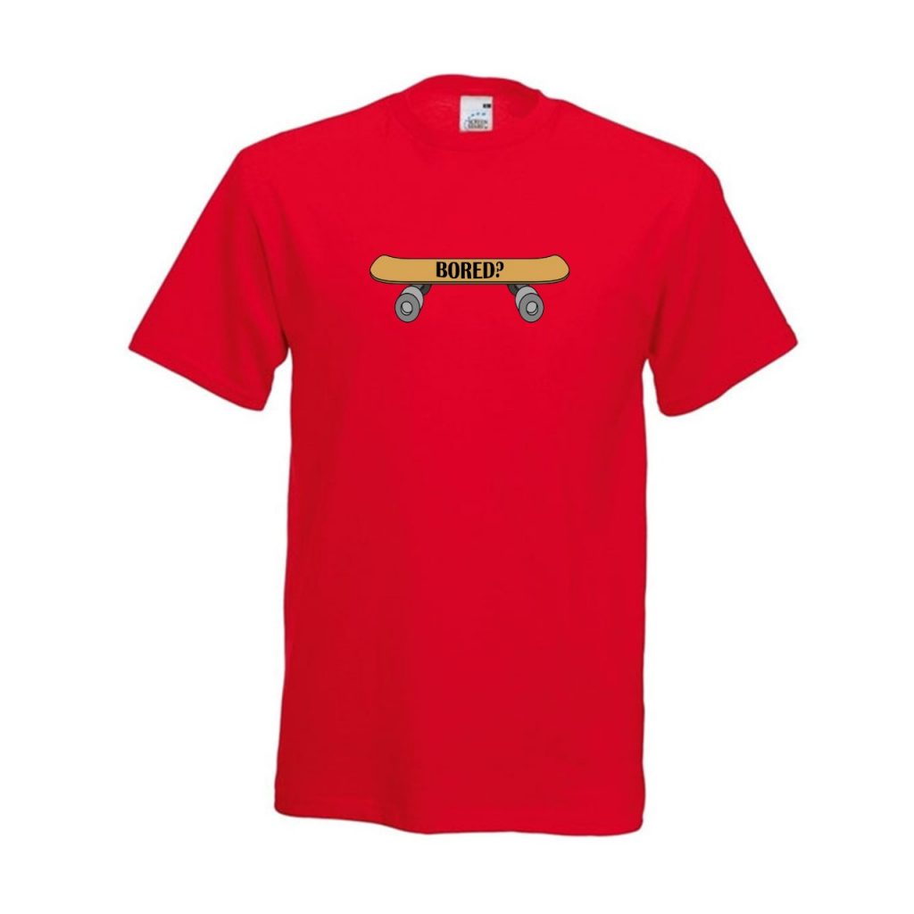 Men Bored Design Shirt Red