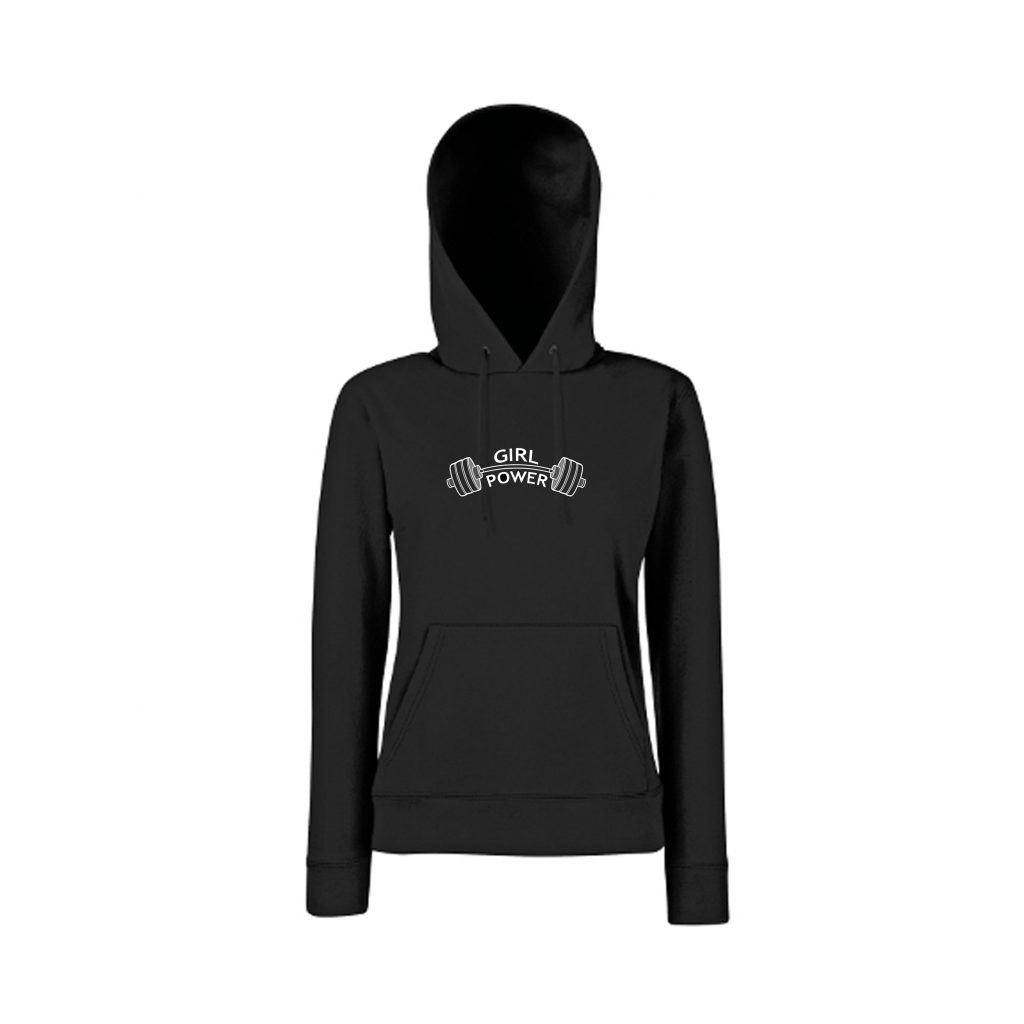 Women Hoodies Girl Power Black