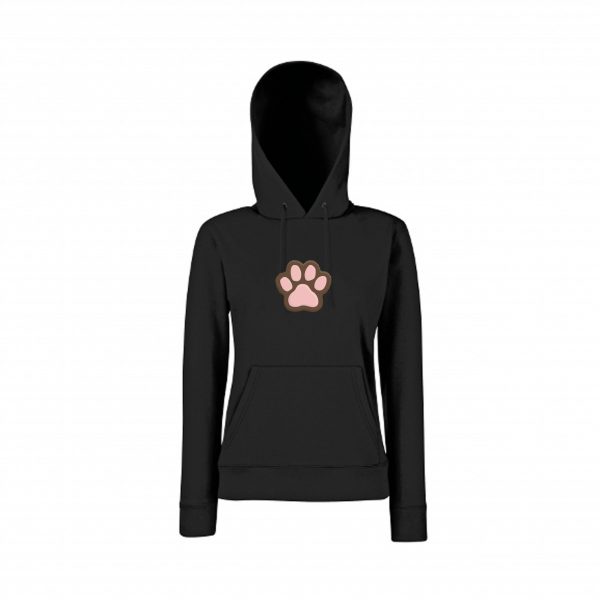 Women Hoodies Paw Black