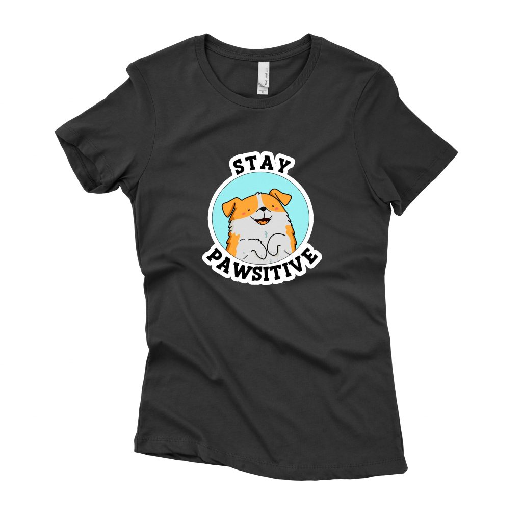 Lady Stay Pawsitive Design Black