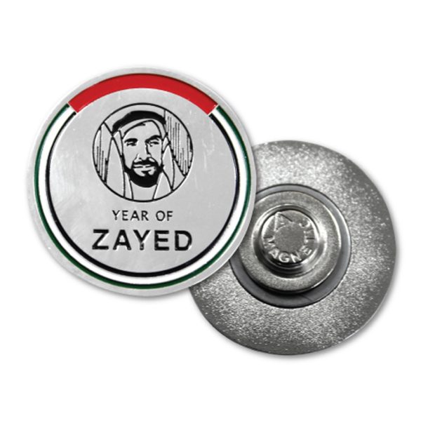 Customized Year of Zayed Metal Badges