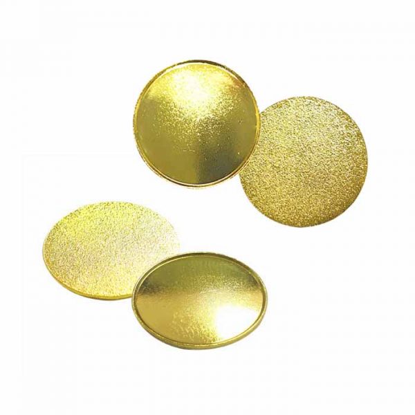Gold Plated Round Metal Badges