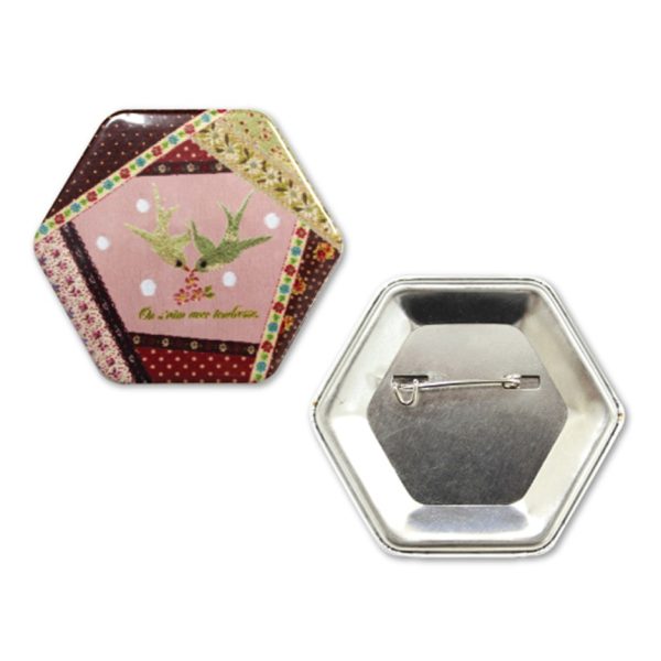 Hexagon Button Badges