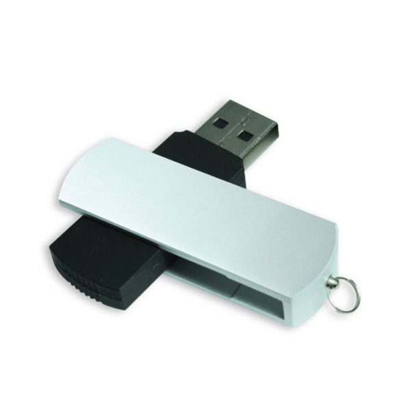 Matte Silver Swivel USB Flash Drives