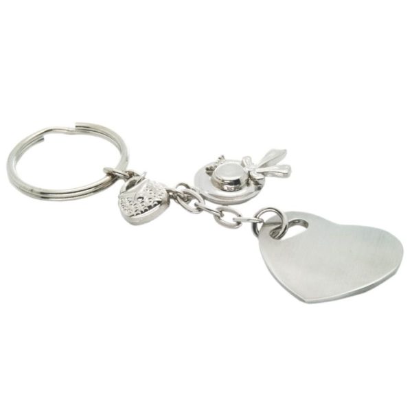 Metal Heart Shaped Keychain