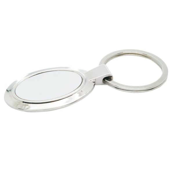 Oval Shape Metal Keychain