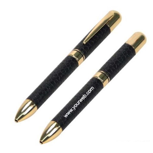 Metal Pen Leather Finish