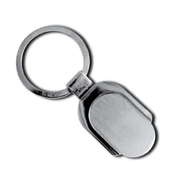 Oval Both Sided Slide Keychain