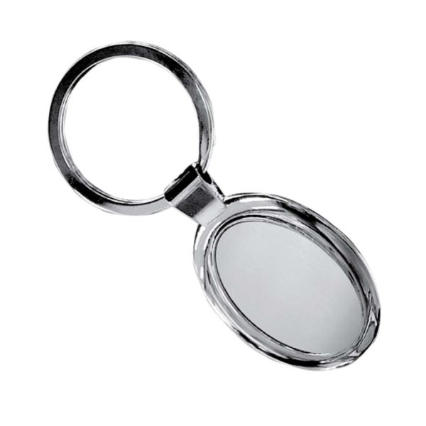 Oval Metal Keychain