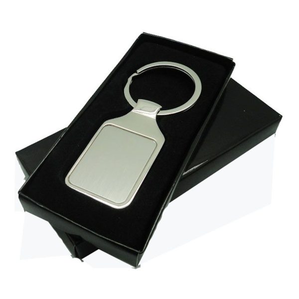 Rectangle metal keychain