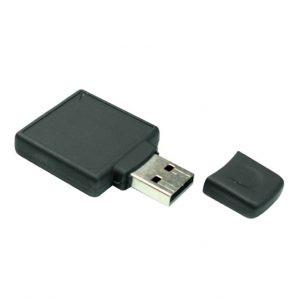 Square Black Rubberized USB