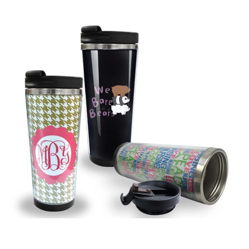 Single Wall Travel Mugs Stainless Steel Capacity 500ml