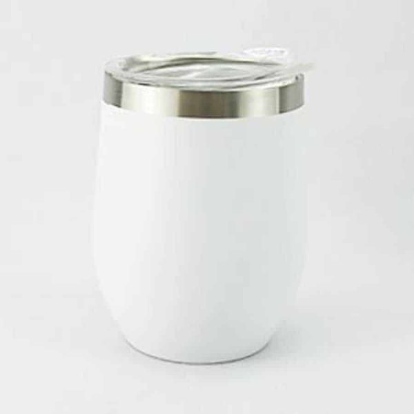 Double Wall Stainless Steel Mug in White